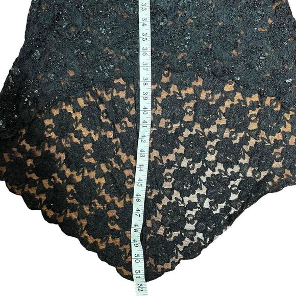 sean Collection Dress Halter High Low Lace Sequin Size S - Picture 8 of 9